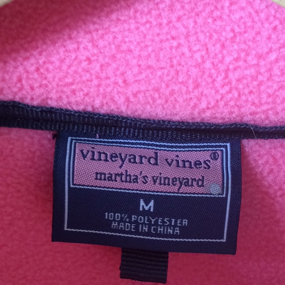 💕HOST PICK💕Vineyard Vines Pink Fleece Zip Up Jacket  -Medium - Picture 4 of 7